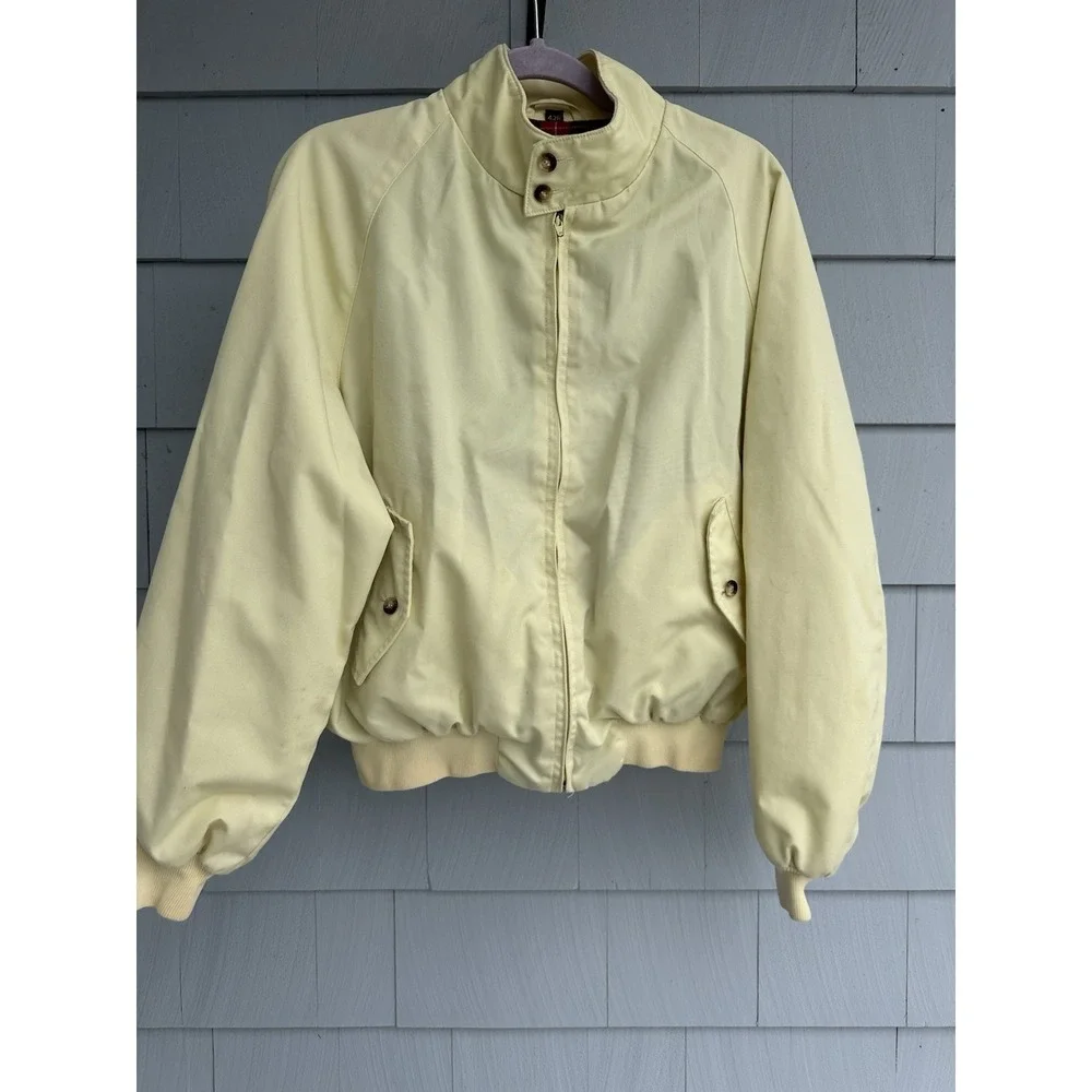 Vintage Baracuta‎ Men's G9 Harrington Jacket Classic Yellow Plaid Lined Sz 42R М